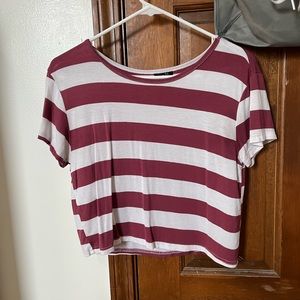 striped crop t shirt